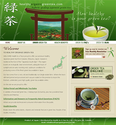 Healthy Organic Green Tea