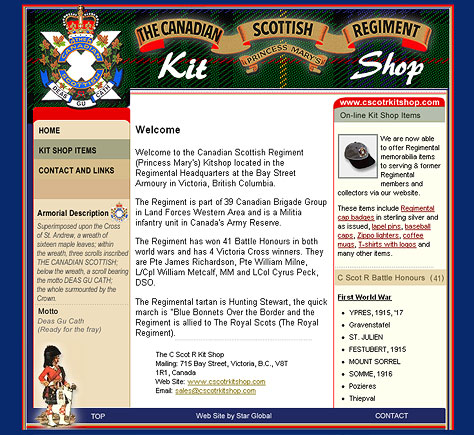 Canadian Scottish Regiment Kitshop
